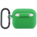 Carcasa Lacoste Silicone Croc Logo compatibila cu Apple AirPods Pro 3, Verde 3 - lerato.ro