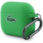 Carcasa Lacoste Silicone Croc Logo compatibila cu Apple AirPods Pro 3, Verde 4 - lerato.ro