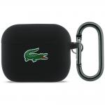 Carcasa Lacoste Silicone Croc Logo compatibila cu Apple AirPods Pro 3, Negru 2 - lerato.ro