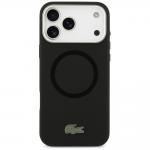 Carcasa Lacoste Silicone Metal Logo cu MagSafe compatibila cu iPhone 17 Pro Max, Negru 2 - lerato.ro