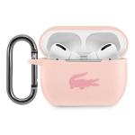 Carcasa Lacoste Silicone Collection compatibila cu Apple AirPods Pro, Roz 2 - lerato.ro