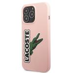 Carcasa Lacoste Silicone Head Crocodile compatibila cu iPhone 13 Pro, Roz 3 - lerato.ro