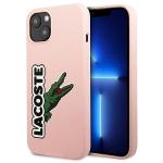 Carcasa Lacoste Silicone Head Crocodile compatibila cu iPhone 13, Roz 4 - lerato.ro