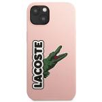 Carcasa Lacoste Silicone Head Crocodile compatibila cu iPhone 13, Roz 2 - lerato.ro