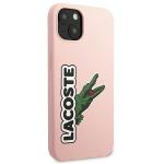 Carcasa Lacoste Silicone Head Crocodile compatibila cu iPhone 13, Roz 5 - lerato.ro