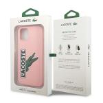 Carcasa Lacoste Silicone Head Crocodile compatibila cu iPhone 13, Roz 9 - lerato.ro