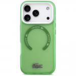 Carcasa Lacoste Shockproof Transparent Frosted cu MagSafe compatibila cu iPhone 17 Pro, Verde 2 - lerato.ro