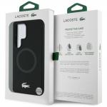 Carcasa Lacoste Silicone Microfiber Silver Croc Logo cu MagSafe compatibila cu Samsung Galaxy S25 Ultra, Negru 9 - lerato.ro