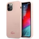 Carcasa Lacoste Silicone Plain compatibila cu iPhone 12 / 12 Pro, Roz 4 - lerato.ro