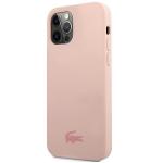 Carcasa Lacoste Silicone Plain compatibila cu iPhone 12 / 12 Pro, Roz 3 - lerato.ro