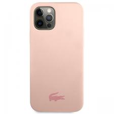 Carcasa Lacoste Silicone Plain compatibila cu iPhone 12 / 12 Pro, Roz