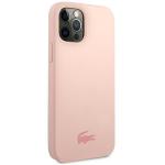 Carcasa Lacoste Silicone Plain compatibila cu iPhone 12 / 12 Pro, Roz 5 - lerato.ro