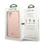 Carcasa Lacoste Silicone Plain compatibila cu iPhone 12 / 12 Pro, Roz 9 - lerato.ro