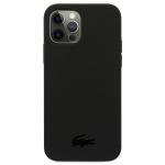 Carcasa Lacoste Silicone Plain compatibila cu iPhone 12 / 12 Pro, Negru 2 - lerato.ro