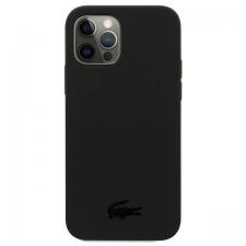 Carcasa Lacoste Silicone Plain compatibila cu iPhone 12 / 12 Pro, Negru