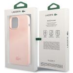 Carcasa Lacoste Silicone Plain compatibila cu iPhone 13 Pro, Roz 9 - lerato.ro