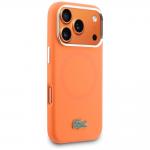 Carcasa Lacoste HC Silicone Metal Logo cu MagSafe compatibila cu iPhone 17 Pro Max, Portocaliu 5 - lerato.ro