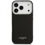 Carcasa Lacoste Champs Elysees Silver Logo cu MagSafe compatibila cu iPhone 17 Pro, Negru