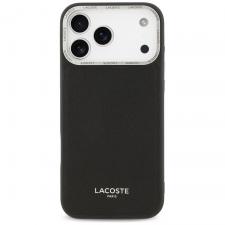 Carcasa Lacoste Champs Elysees Silver Logo cu MagSafe compatibila cu iPhone 17 Pro Max, Negru