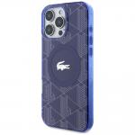 Carcasa Lacoste HC IML Monogram Silver Croc Logo cu MagSafe compatibila cu iPhone 16 Pro, Navy Blue 3 - lerato.ro
