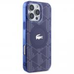 Carcasa Lacoste HC IML Monogram Silver Croc Logo cu MagSafe compatibila cu iPhone 16 Pro, Navy Blue 5 - lerato.ro