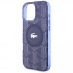 Carcasa Lacoste HC IML Monogram Silver Croc Logo cu MagSafe compatibila cu iPhone 16 Pro, Navy Blue 7 - lerato.ro