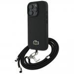 Carcasa Lacoste Iconic Petit Pique Crossbody Cord cu MagSafe compatibila cu iPhone 16 Pro, Negru 2 - lerato.ro