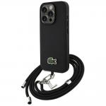 Carcasa Lacoste Iconic Petit Pique Crossbody cu MagSafe compatibila cu iPhone 15 Pro, Negru 2 - lerato.ro