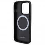 Carcasa Lacoste Iconic Petit Pique Crossbody cu MagSafe compatibila cu iPhone 15 Pro, Negru 8 - lerato.ro