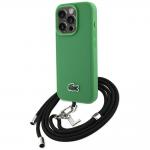 Carcasa Lacoste Iconic Petit Pique Crossbody cu MagSafe compatibila cu iPhone 15 Pro, Verde 2 - lerato.ro
