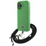 Carcasa Lacoste Iconic Petit Pique Crossbody Cord cu MagSafe compatibila cu iPhone 16 Plus, Verde 2 - lerato.ro