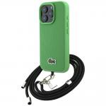 Carcasa Lacoste Iconic Petit Pique Crossbody Cord cu MagSafe compatibila cu iPhone 16 Pro, Verde 2 - lerato.ro