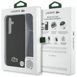 Carcasa Lacoste Iconic Petit Pique Woven Logo CBDY Strap cu MagSafe compatibila cu Samsung Galaxy S25, Negru 10 - lerato.ro