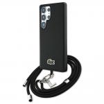 Carcasa Lacoste Iconic Petit Pique Woven Logo CBDY Strap cu MagSafe compatibila cu Samsung Galaxy S25 Ultra, Negru 4 - lerato.ro