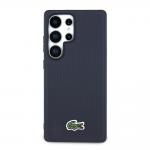 Carcasa Lacoste Iconic Petit Pique Woven Logo cu MagSafe compatibila cu Samsung Galaxy S25 Ultra, Navy Blue 2 - lerato.ro