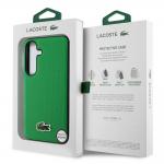 Carcasa Lacoste Iconic Petit Pique Woven Logo cu MagSafe compatibila cu Samsung Galaxy S25, Verde 9 - lerato.ro