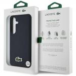 Carcasa Lacoste Iconic Petit Pique Woven Logo cu MagSafe compatibila cu Samsung Galaxy S25, Navy Blue 9 - lerato.ro