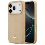 Carcasa Lacoste Nomograme Gold Logo cu MagSafe compatibila cu iPhone 17 Pro, Bej 4 - lerato.ro