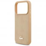 Carcasa Lacoste Nomograme Gold Logo cu MagSafe compatibila cu iPhone 17 Pro, Bej 7 - lerato.ro