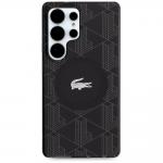 Carcasa Lacoste Monogram Silver Croc Logo cu MagSafe compatibila cu Samsung Galaxy S25 Ultra, Negru 2 - lerato.ro