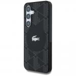 Carcasa Lacoste Monogram Silver Croc Logo cu MagSafe compatibila cu Samsung Galaxy S25, Negru 3 - lerato.ro