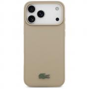 Carcasa Lacoste Petit Pique Lacquer Logo cu MagSafe compatibila cu iPhone 17 Pro Max, Gri