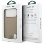 Carcasa Lacoste Petit Pique Lacquer Logo cu MagSafe compatibila cu iPhone 17 Pro Max, Gri 9 - lerato.ro
