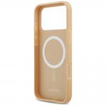 Carcasa Lacoste Nomograme Gold Logo cu MagSafe compatibila cu iPhone 17 Pro Max, Bej 8 - lerato.ro