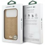 Carcasa Lacoste Nomograme Gold Logo cu MagSafe compatibila cu iPhone 17 Pro Max, Bej 9 - lerato.ro