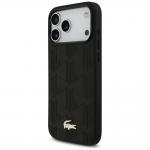 Carcasa Lacoste Nomograme Gold Logo cu MagSafe compatibila cu iPhone 17 Pro Max, Negru 3 - lerato.ro