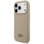 Carcasa Lacoste Petit Pique Lacquer Logo cu MagSafe compatibila cu iPhone 17 Pro, Gri 3 - lerato.ro