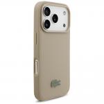 Carcasa Lacoste Petit Pique Lacquer Logo cu MagSafe compatibila cu iPhone 17 Pro, Gri 5 - lerato.ro