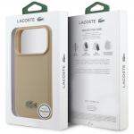 Carcasa Lacoste Petit Pique Lacquer Logo cu MagSafe compatibila cu iPhone 17 Pro, Gri 9 - lerato.ro