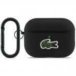 Carcasa Lacoste Petit Pique Croc Logo compatibila cu Apple AirPods Pro 3, Negru 2 - lerato.ro